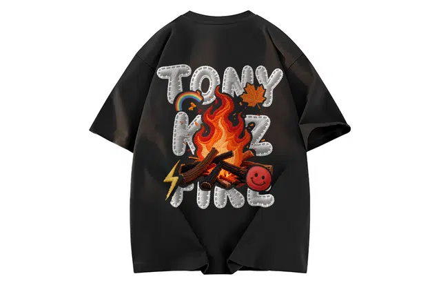 TONYKRZ Flame Embroidery Tee