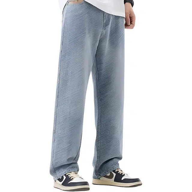 童先森 宽松阔腿休闲舒适牛仔裤 男款