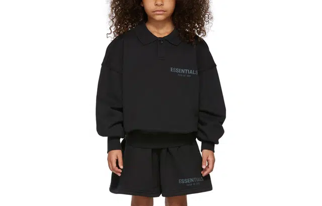Fear of God Essentials Kids Black Polo