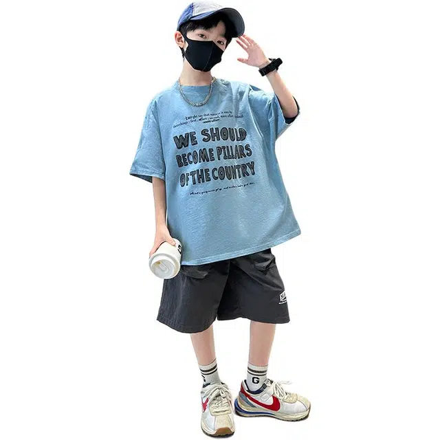 泰迪珍藏 时尚潮流宽松短裤 儿童款 深灰色