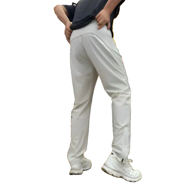佑麟 美式侧拉链轻量冰丝裤子男夏季薄款软壳户外运动速干裤直筒裤休闲裤 男女同款