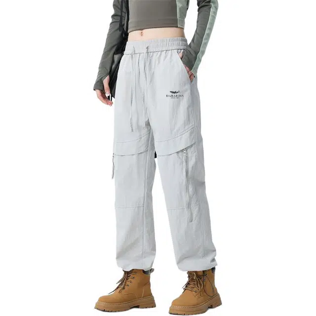 大白鲨 户外休闲防风防水时尚百搭潮牌宽松工装裤 男女同款
