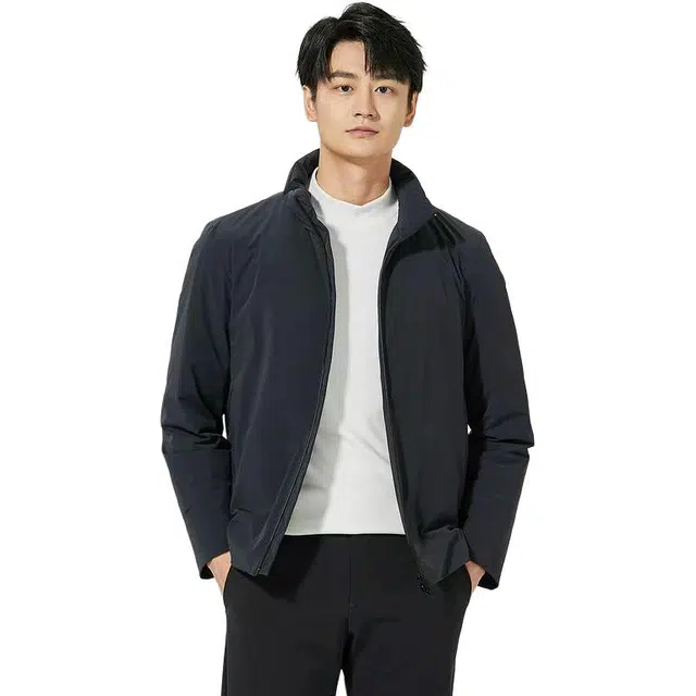 利郎 轻薄拒水商务无帽立领羽绒服 男款
