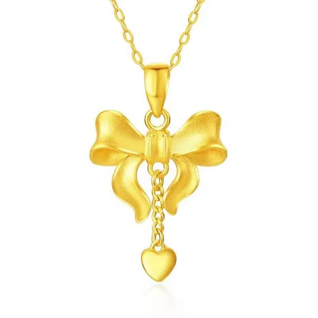 谧月珠宝 在逃公主蝴蝶结 新中式国潮轻奢精致可爱大气优雅甜美潮流时尚百搭 合金 项链 男女同款情侣款