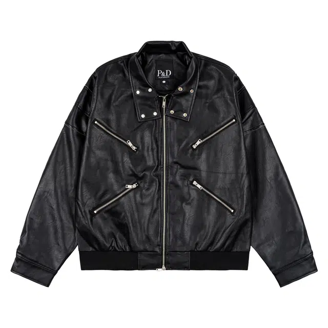 PILOTDRAGON Clean Fit Biker Jacket Black