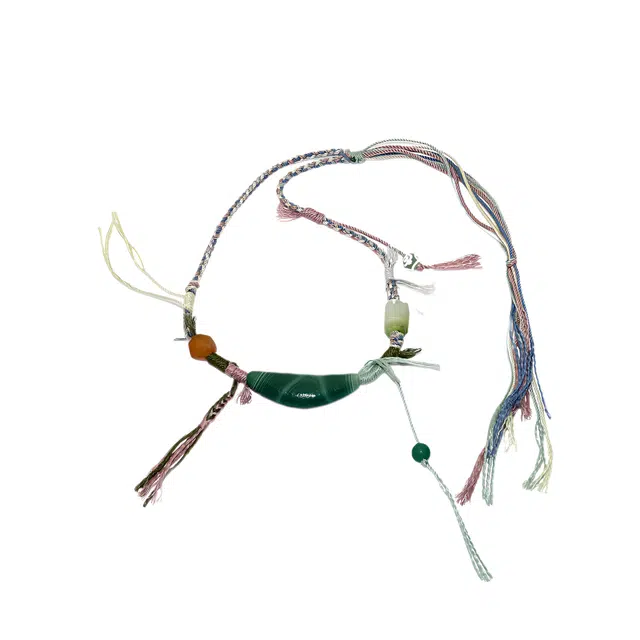 玉临门 新中式天珠藏式民族风护身吊坠佛珠 纯手工编织 牛角百相珠 玛瑙 项链 男女同款情侣款 礼盒包装