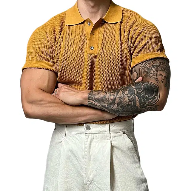 NEVER RULE vintagecleanfitPolo