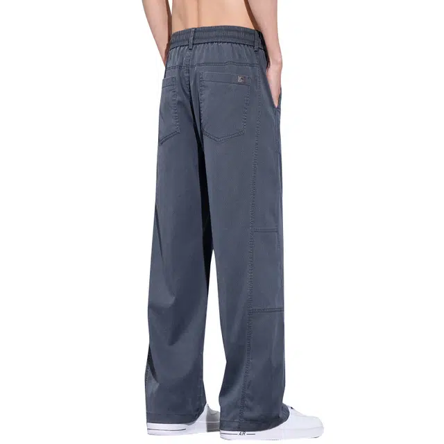 协协乐 美式潮牌宽松直筒垂顺坠感阔腿休闲长裤牛仔裤 男款