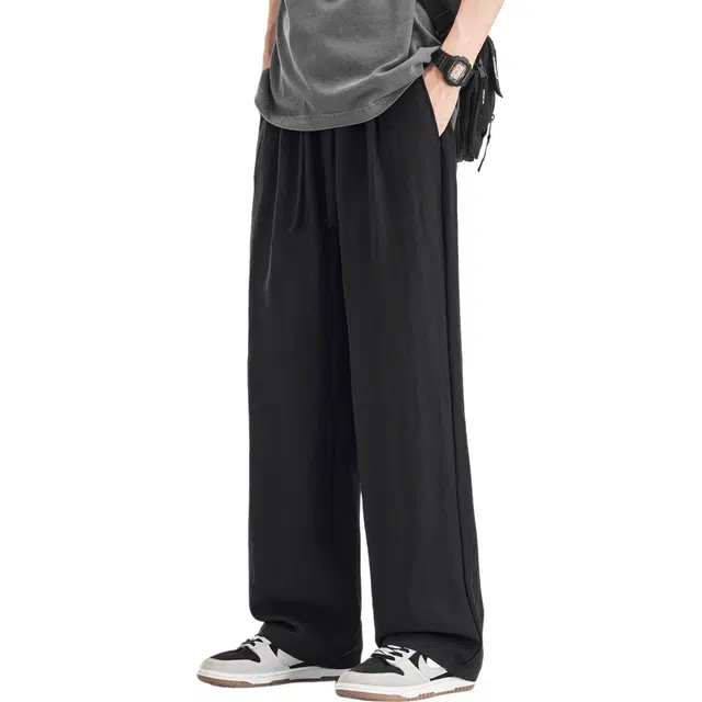 隐狼世家 宽松阔腿百搭简约休闲裤 男款
