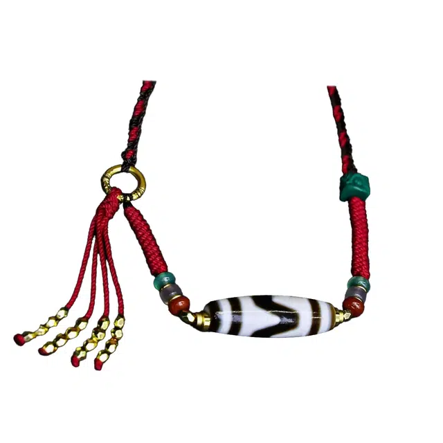 【已祝 福加 持】 玉临门 四季发财 藏式民族风哪吒闹海之扭转乾坤天珠 招财进宝好运连连#好运 玛瑙 项链 男女同款情侣款