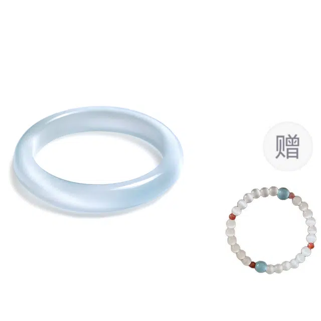 梨云暮雪 【精挑优品】荧光猫眼款白月光  高级荧光效应 与众不同  赠白月光  气质显白 琉璃 手镯 女款