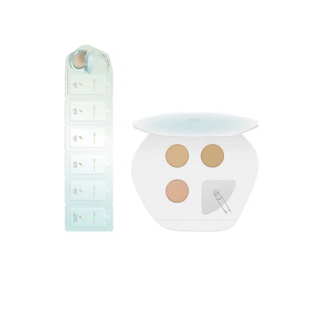 彩棠 不卡粉油皮粉底液遮瑕试色卡组合体验装 控油自然无瑕持久不脱妆服帖滋润