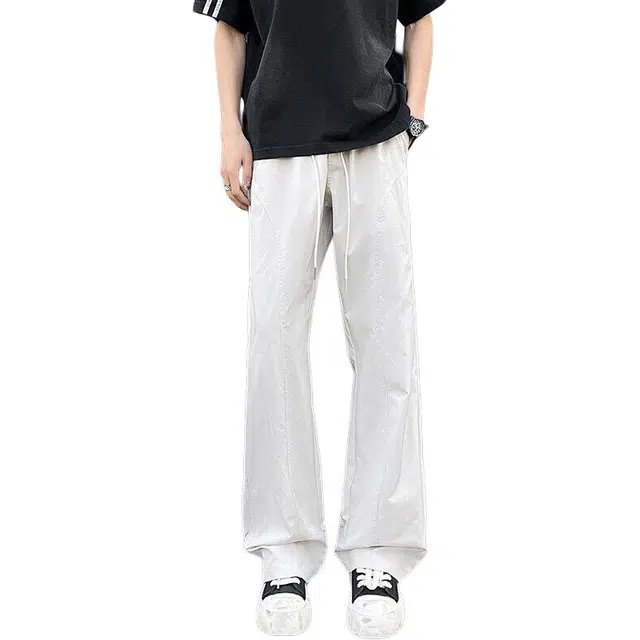 单爵 美式斜切防水宽松百搭休闲裤 男女同款