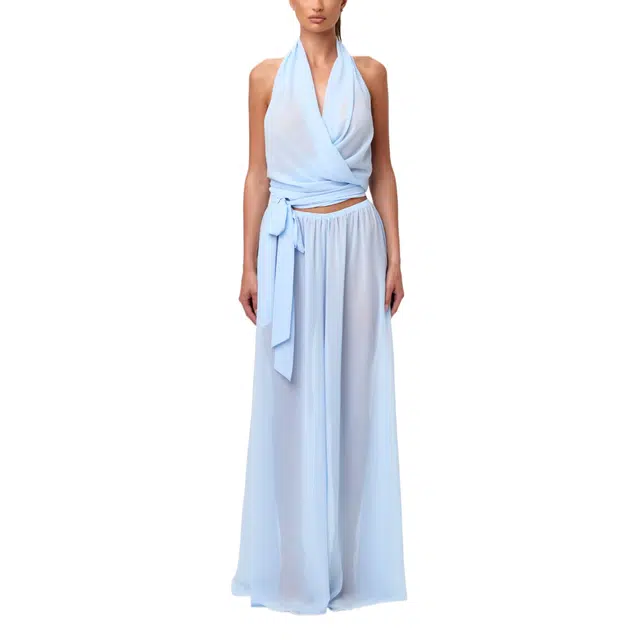NAKED WARDROBE Wide Leg Pants Chiffon