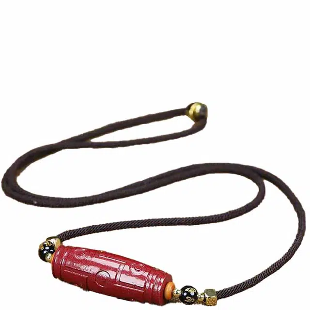 京华录 新中式转运 天珠挂脖 古风锁骨链 开运守护 朱砂 玉石项链 男女同款情侣款