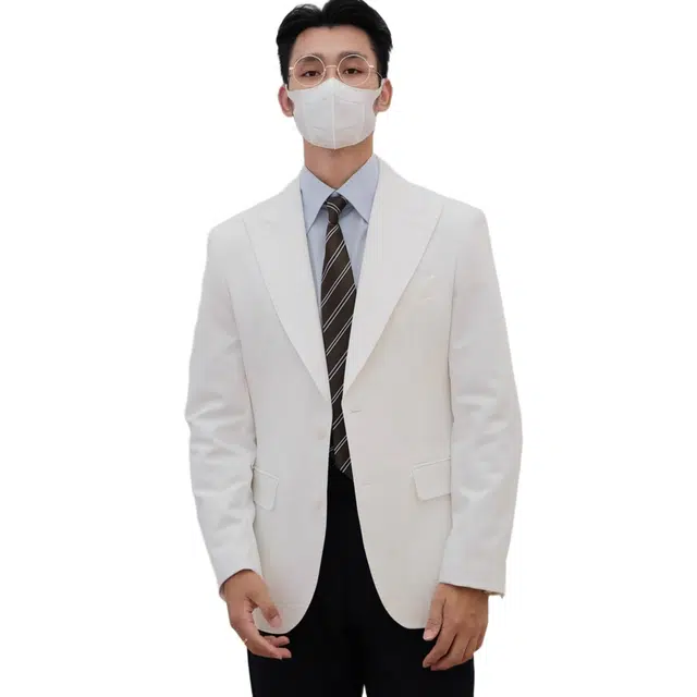 沐诚阳译  何青菜秋冬上新经典绅士戗驳领领合身款西服商务上衣西装 男款