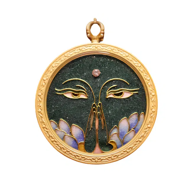 玉临门 新中式民族风绿度母唐卡 合金 项链 男女同款情侣款