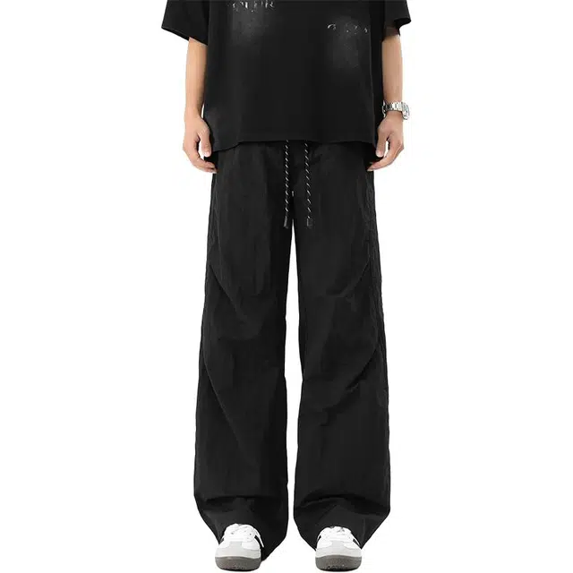 极限涡轮 美式潮牌宽松工装百搭直筒运动系带休闲裤 男女同款