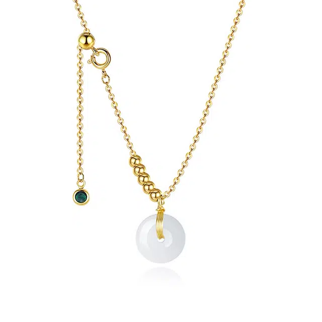 奥斯坦汀 平安扣国风款轻奢 玉髓 项链 女款