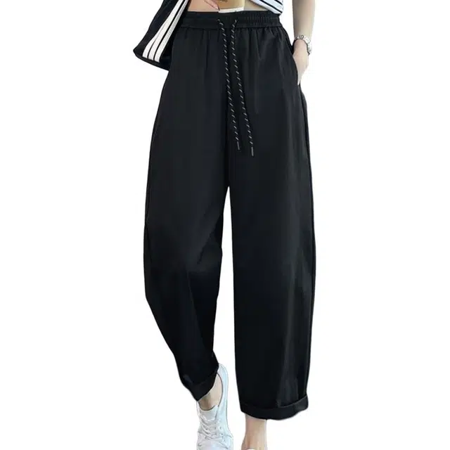 纤丝鸟 日系气球裤子显瘦弯刀裤小个子宽松阔腿九分裤休闲裤 女款