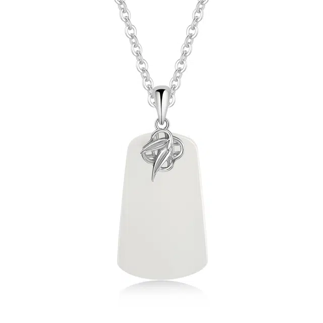 帝苏行 温润柔和 银竹无事牌 新中式国潮 吉祥如意 平安顺遂  简约小众设计 玉髓 项链 女款