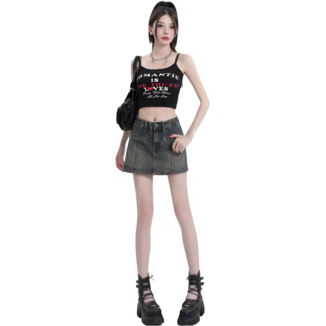 北极绒 简约休闲舒适时尚气质牛仔短裙 女款