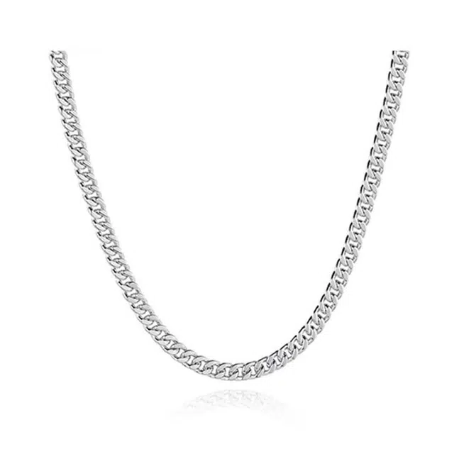 琅风 时尚大气钛钢男士古巴项链 钛钢 项链 男款