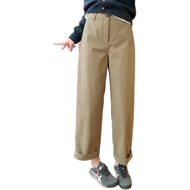 思蓓儿 宽松直筒裤大码显瘦百搭高腰九分裤休闲裤 女款