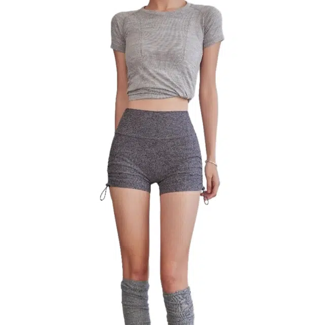 怪力萝莉 三分裤速干透气紧身高腰提臀运动短裤 女款