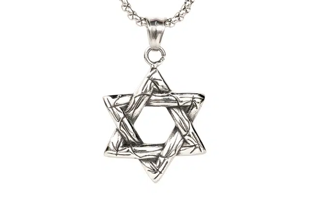 OWNREWARDS Hexagram Silver Necklace