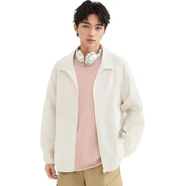 三福 立领舒适时尚长袖防晒服 男款