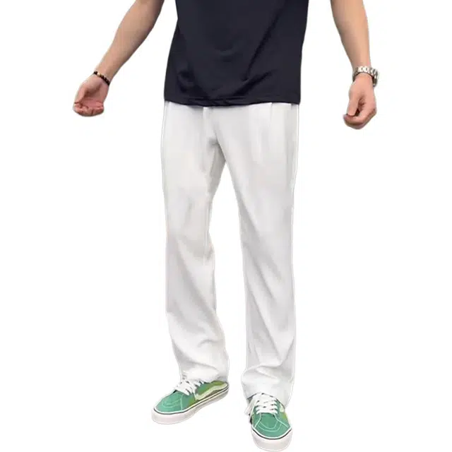 徐百货 美式高级凉感西裤薄款潮牌修身痞帅垂感百搭直筒休闲裤 男女同款