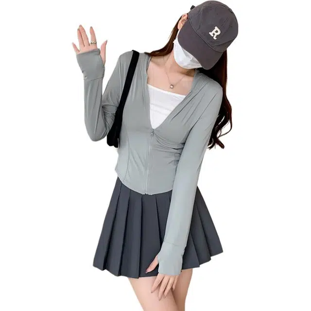 木清清 防晒衣冰丝透气防紫外线修身外套登山服 女款