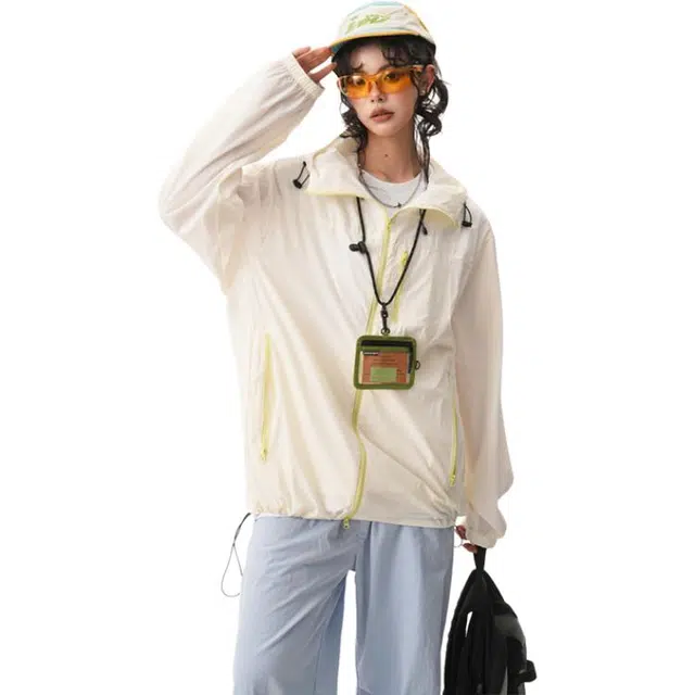 行更远 休闲情侣户外潮牌拉链撞色登山服 男女同款
