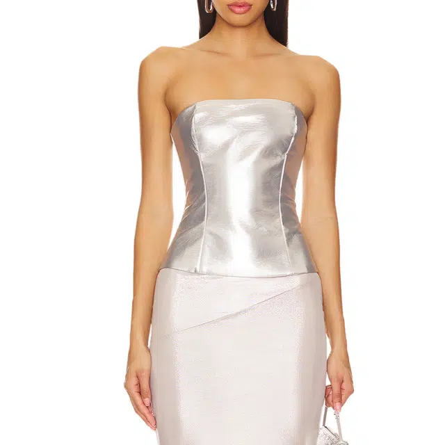 SUPERDOWN Novi Faux Leather Corset