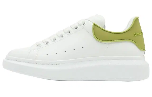 Alexander McQueen Leather Low Top Sneakers White Green