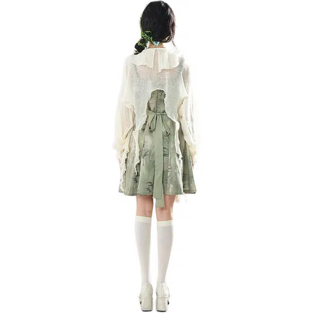 哒头下雨不愁 改良新中式汉服女国风日常甜美少女裙子超仙开衫裙装套装 女款