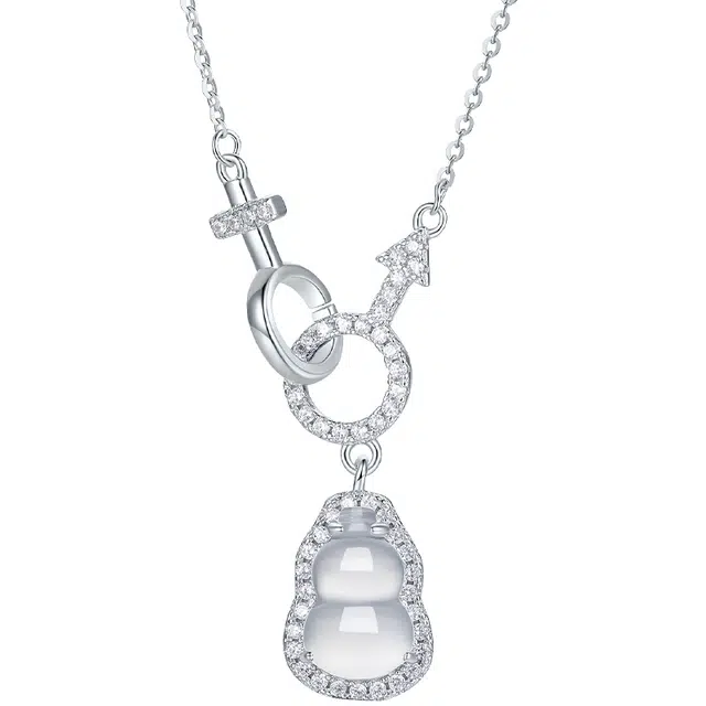 世纪缘珠宝 【爆闪葫芦】璀璨清透 玉髓 玉石项链 女款