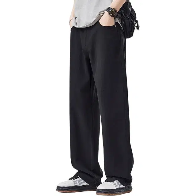 童先森 高端北欧极简风直筒宽松阔腿裤子百搭休闲裤 男款