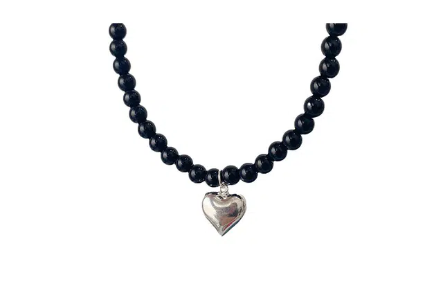 克拉日记 爱心锁骨链 浪漫可爱恋爱系列高级感 玛瑙 项链 女款 礼物礼盒装