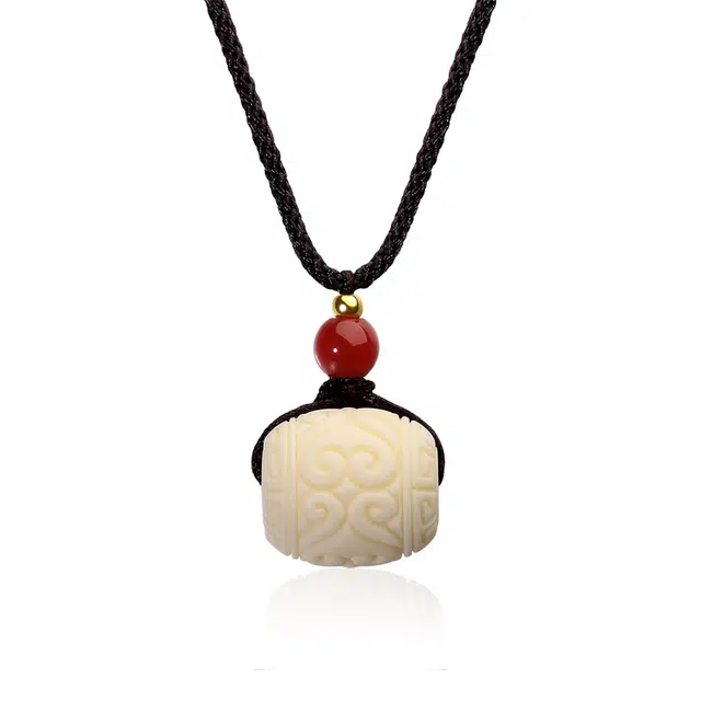 周帝王 新中式时来运转珠国潮风平安喜乐诸事顺利前程似锦小众轻奢纳福转运百搭好运必备礼盒款 象牙果 项链 男女同款情侣款