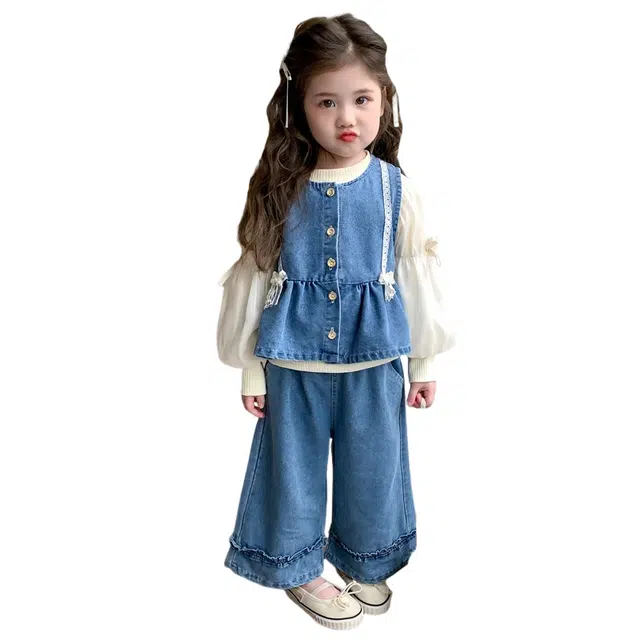 浪莎休闲运动套装 时尚舒适亲肤透气 蓝色 中小童