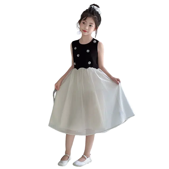 俞兆林连衣裙 洋气甜美可爱清新无袖 图片色 儿童款