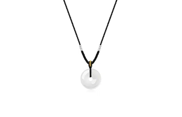 凤祥囍事 老凤祥 圆满吉祥平安扣转运珠本命年 平安喜乐新中式 清冷优雅可调节 #好运 玉髓 项链 男女同款情侣款