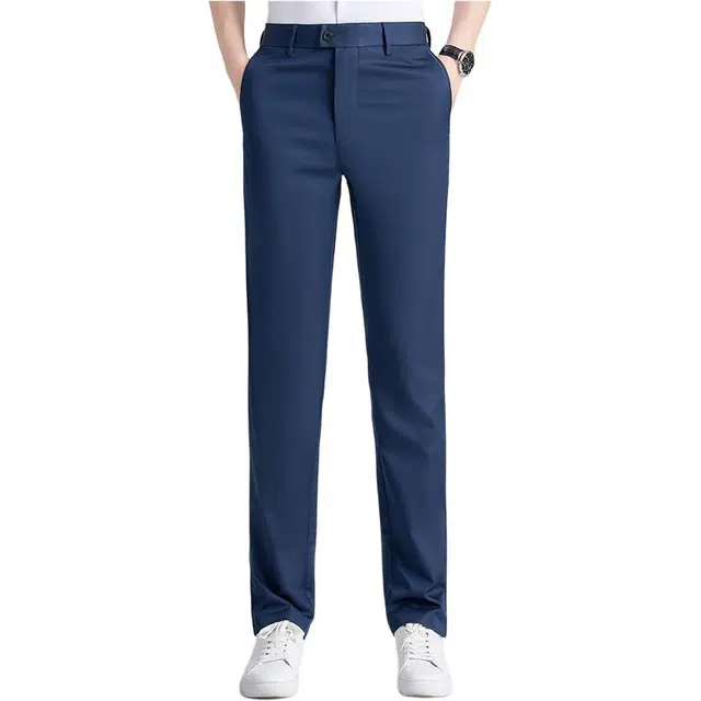 佛朗尼·齐拉 商务绅士休闲纯色西装裤 男款 品蓝色