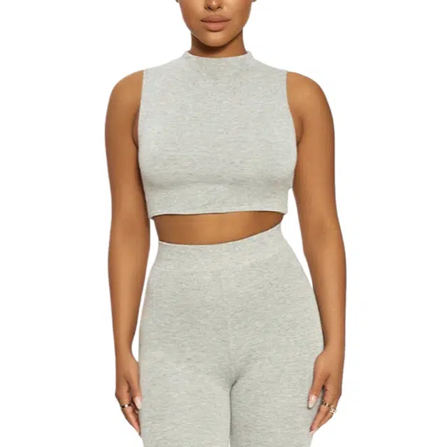 NAKED WARDROBE NW Sleeveless Crop Top