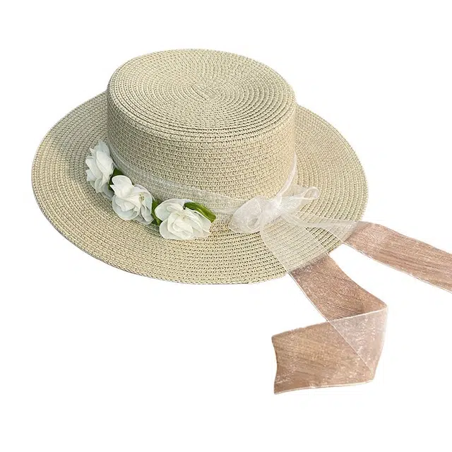 艾佳微 法式复古花朵 聚酯纤维 渔夫帽 男女同款情侣款