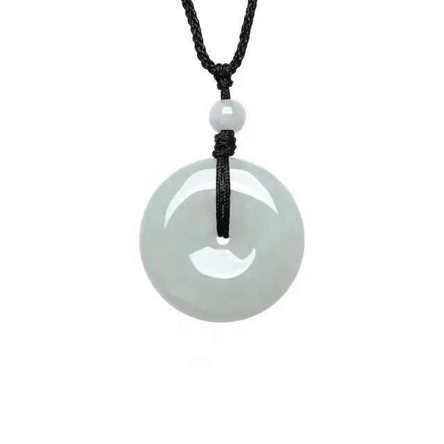 凤庙珠宝 平安扣新中式复古编织 豆种 翡翠项链 男女同款情侣款 礼盒