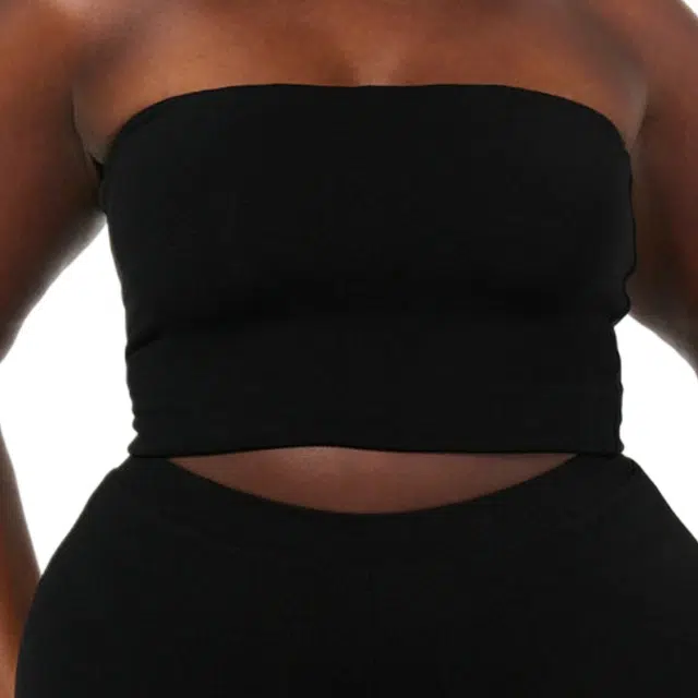 NAKED WARDROBE Tube Crop Top Curve Sculpted Streetwear Legacy
