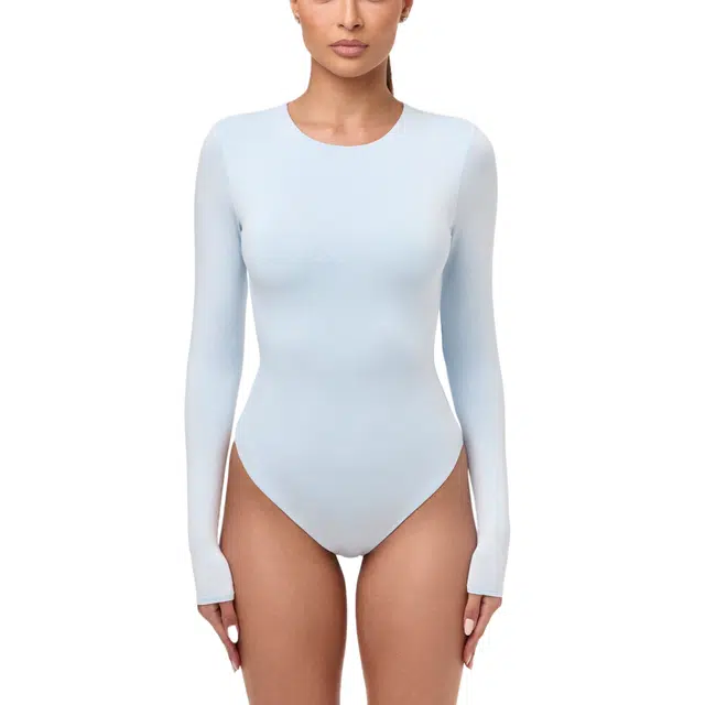 NAKED WARDROBE Crewneck Bodysuit Smooth